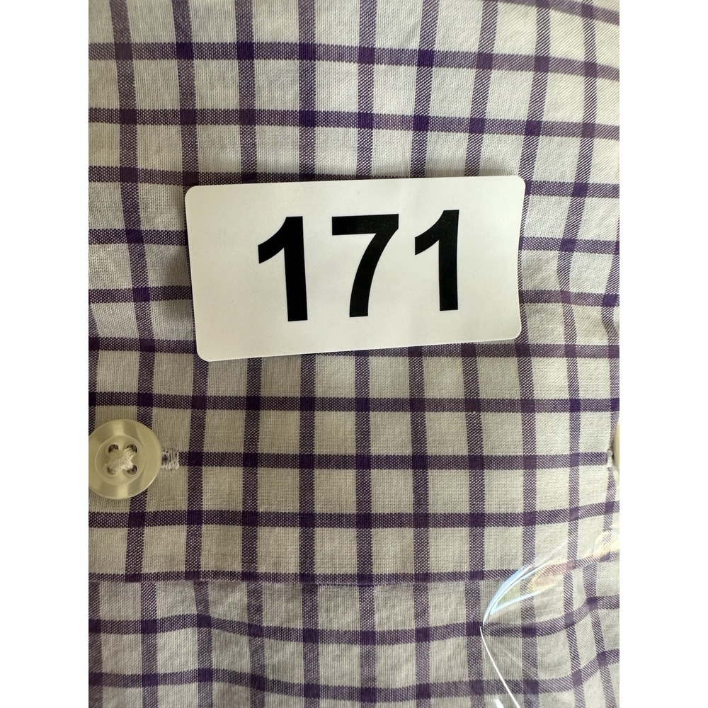 johnnie-O TCU Horned Frogs Embroidered Check Button-Down Shirt Purple/White L - Picture 12 of 12